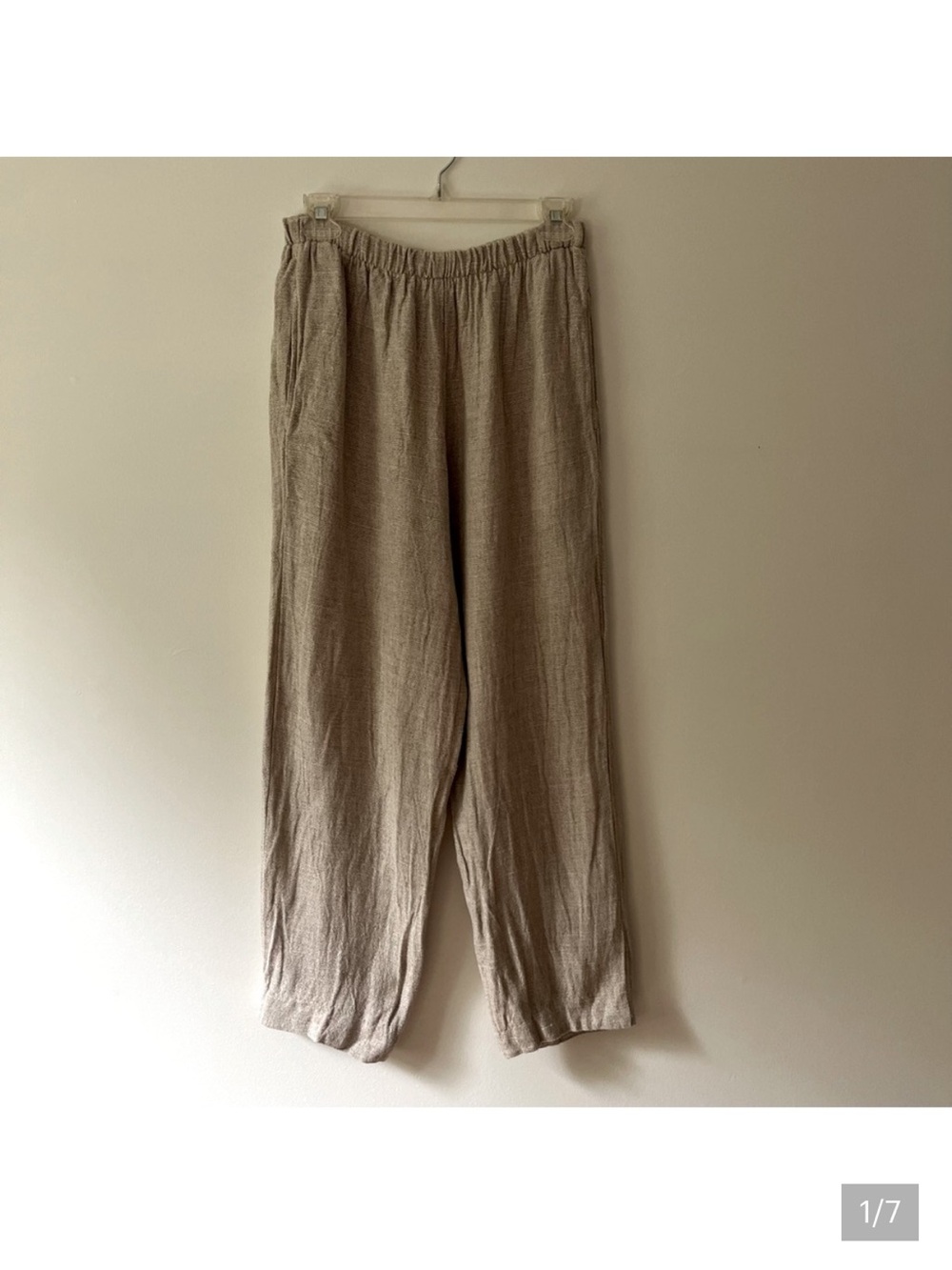 Linen CP Shades oatmeal/beige pant sz small